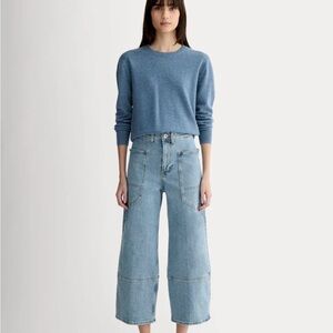 Everlane Light Blue Wide-Leg Crop Jeans